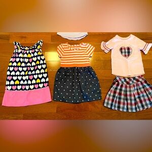 3T Girls Summer Dresses and Skirt/Shirt Outfit Bundle